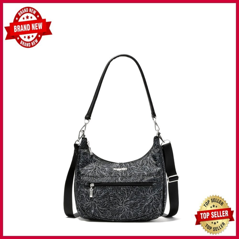Lightweight Convertible Crossbody Hobo Bag with Removable Straps